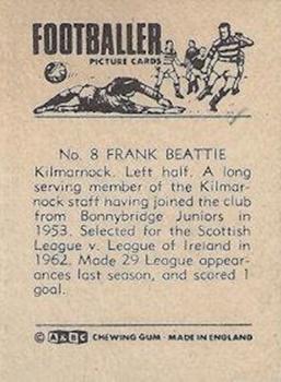 1967-68 A&BC Chewing Gum Footballers (Scottish) #8 Frank Beattie Back