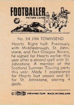 1967-68 A&BC Chewing Gum Footballers (Scottish) #34 Jim Townsend Back