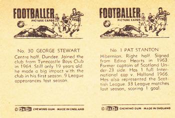 1967-68 A&BC Chewing Gum Footballers (Scottish) - Pairs Set #1 / 30 Pat Stanton / George Stewart Back