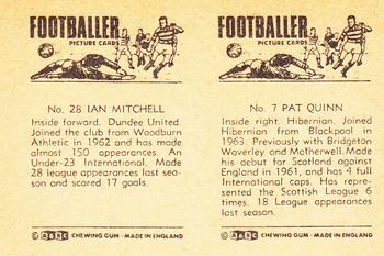 1967-68 A&BC Chewing Gum Footballers (Scottish) - Pairs Set #7 / 28 Pat Quinn / Ian Mitchell Back