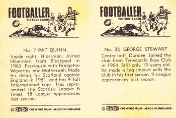 1967-68 A&BC Chewing Gum Footballers (Scottish) - Pairs Set #30 / 7 George Stewart / Pat Quinn Back