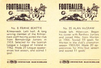 1967-68 A&BC Chewing Gum Footballers (Scottish) - Pairs Set #35 / 8 Allan McGraw / Frank Beattie Back