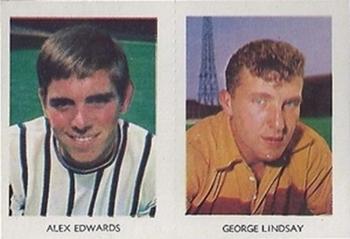 1967-68 A&BC Chewing Gum Footballers (Scottish) - Pairs Set #40 / 9 Alex Edwards / George Lindsay Front