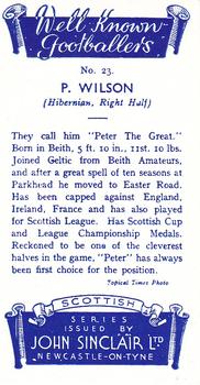 1938 John Sinclair Well Known Footballers (Scottish) #23 Peter Wilson Back