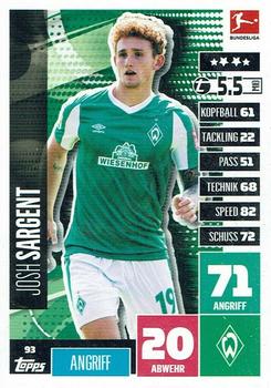 2020-21 Topps Match Attax Bundesliga #93 Josh Sargent Front