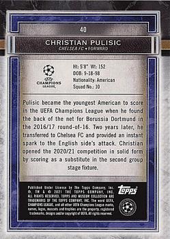 2020-21 Topps Museum Collection UEFA Champions League #40 Christian Pulisic Back