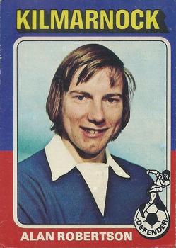 1975-76 Topps Footballers (Scottish, Blue Back) #52 Alan Robertson Front