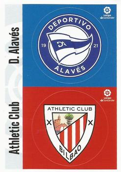 2020-21 Panini LaLiga Santander Este Stickers #NNO Escudos - D. Alaves / Athletic Club Front