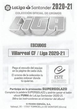 2020-21 Panini LaLiga Santander Este Stickers #NNO Escudos - Villarreal CF / Liga 2020-21 Back