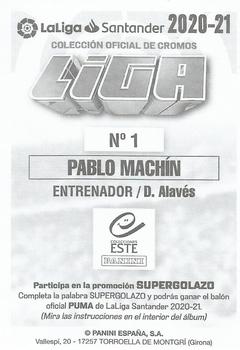 2020-21 Panini LaLiga Santander Este Stickers #1 Pablo Machín Back