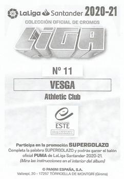 2020-21 Panini LaLiga Santander Este Stickers #11 Mikel Vesga Back