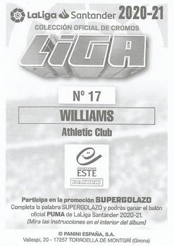 2020-21 Panini LaLiga Santander Este Stickers #17 Inaki Williams Back