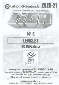2020-21 Panini LaLiga Santander Este Stickers #6 Clement Lenglet Back