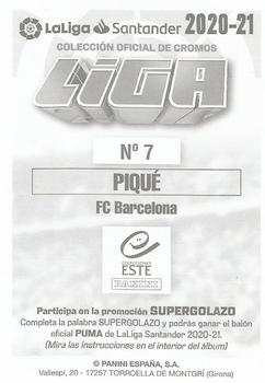 2020-21 Panini LaLiga Santander Este Stickers #7 Gerard Piqué Back