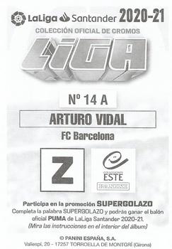 2020-21 Panini LaLiga Santander Este Stickers #14A Arturo Vidal Back