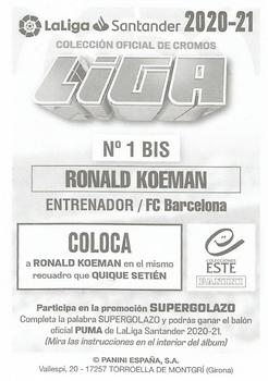 2020-21 Panini LaLiga Santander Este Stickers #1bis Ronald Koeman Back