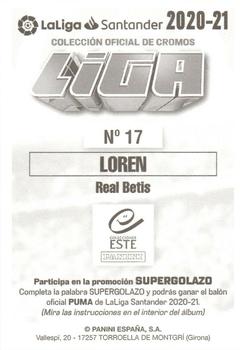 2020-21 Panini LaLiga Santander Este Stickers #17 Loren Back