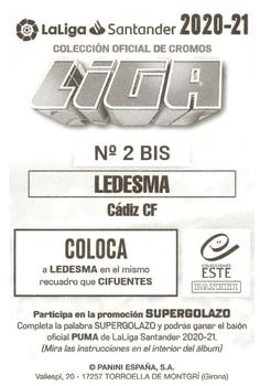 2020-21 Panini LaLiga Santander Este Stickers #2bis Jeremias Ledesma Back