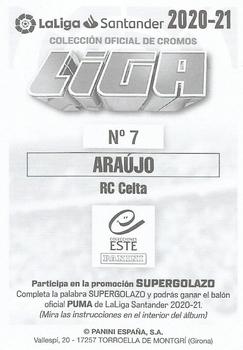 2020-21 Panini LaLiga Santander Este Stickers #7 Nestor Araujo Back