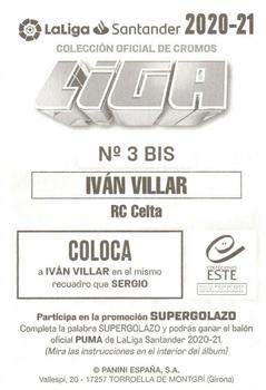 2020-21 Panini LaLiga Santander Este Stickers #3bis Iván Villar Back