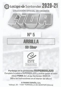 2020-21 Panini LaLiga Santander Este Stickers #5 Arbilla Back