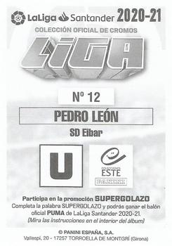2020-21 Panini LaLiga Santander Este Stickers #12 Pedro León Back
