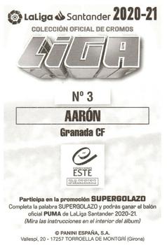 2020-21 Panini LaLiga Santander Este Stickers #3 Aaron Escandell Back