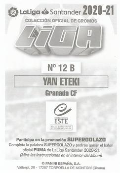 2020-21 Panini LaLiga Santander Este Stickers #12B Yan Eteki Back