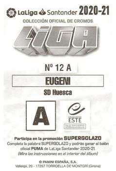 2020-21 Panini LaLiga Santander Este Stickers #12A Eugeni Valderrama Back