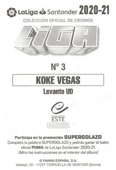 2020-21 Panini LaLiga Santander Este Stickers #3 Koke Vegas Back