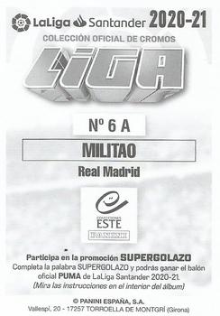 2020-21 Panini LaLiga Santander Este Stickers #6A Eder Militao Back