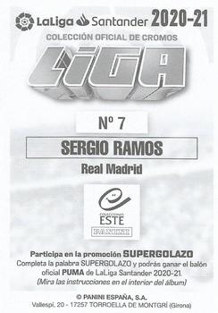 2020-21 Panini LaLiga Santander Este Stickers #7 Sergio Ramos Back