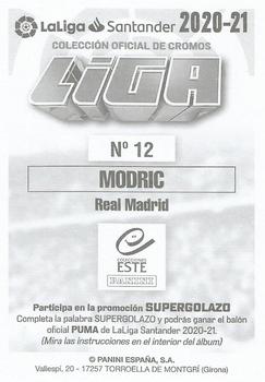 2020-21 Panini LaLiga Santander Este Stickers #12 Luka Modric Back
