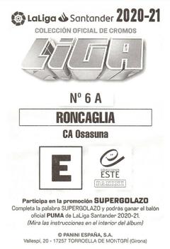 2020-21 Panini LaLiga Santander Este Stickers #6A Facundo Roncaglia Back