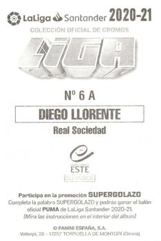 2020-21 Panini LaLiga Santander Este Stickers #6A Diego Llorente Back