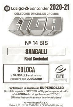 2020-21 Panini LaLiga Santander Este Stickers #14bis Luca Sangalli Back