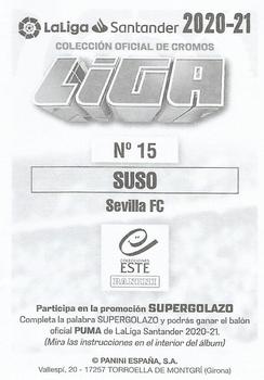 2020-21 Panini LaLiga Santander Este Stickers #15 Suso Back