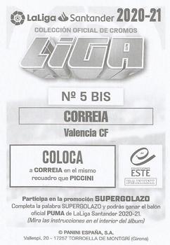 2020-21 Panini LaLiga Santander Este Stickers #5bis Thierry Correia Back