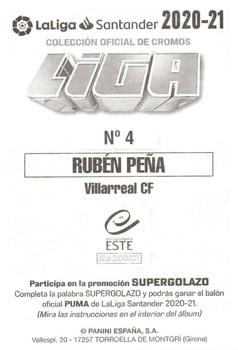 2020-21 Panini LaLiga Santander Este Stickers #4 Rubén Peña Back