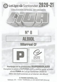 2020-21 Panini LaLiga Santander Este Stickers #8 Raul Albiol Back