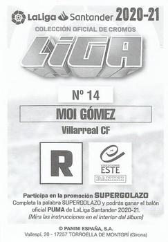 2020-21 Panini LaLiga Santander Este Stickers #14 Moi Gomez Back