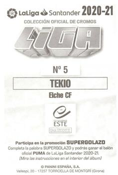 2020-21 Panini LaLiga Santander Este Stickers #5 Tekio Back