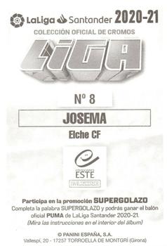 2020-21 Panini LaLiga Santander Este Stickers #8 Josema Back