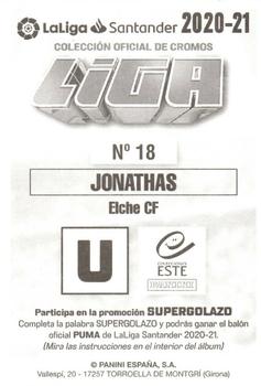 2020-21 Panini LaLiga Santander Este Stickers #18 Jonathas de Jesus Back