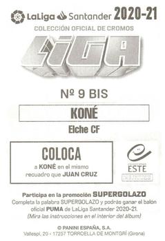 2020-21 Panini LaLiga Santander Este Stickers #9bis Koné Back