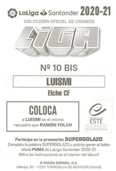 2020-21 Panini LaLiga Santander Este Stickers #10bis Luismi Back
