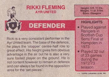 1976-77 Topps Footballers (Scottish, Red backs) #9 Rikki Fleming Back
