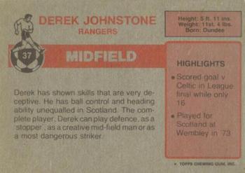 1976-77 Topps Footballers (Scottish, Red backs) #37 Derek Johnstone Back