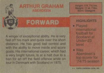 1976-77 Topps Footballers (Scottish, Red backs) #62 Arthur Graham Back
