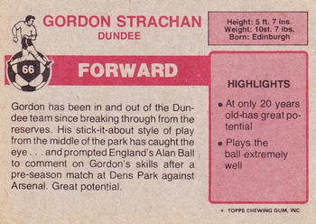 1976-77 Topps Footballers (Scottish, Red backs) #66 Gordon Strachan Back